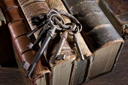 Ancient keys . Once they could open different locksの写真素材