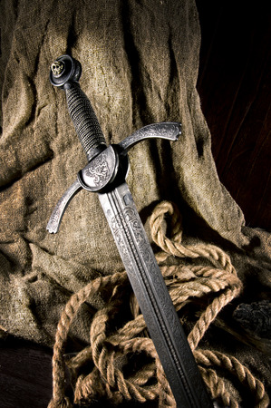 smart sword of the knight of the middle agesの写真素材
