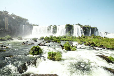 Iguazu Falls, Argentina. Iguazu Falls is the largest series of waterfalls in the world.のeditorial素材