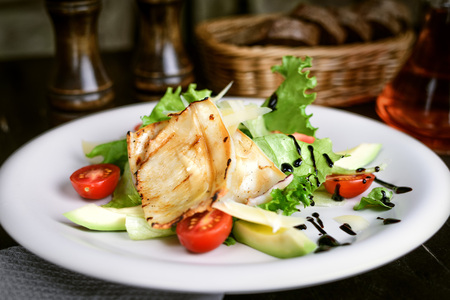 The concept of healthy food: salad vegetables.の写真素材