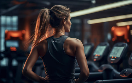 The intensity and determination of individuals during a workout session in the gym. Generative AIの素材