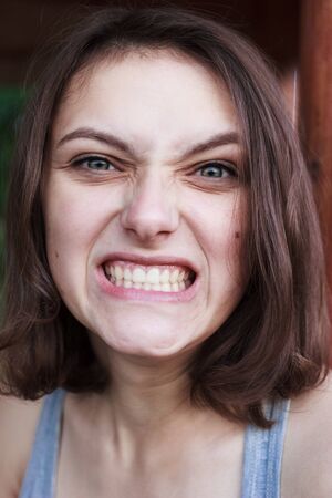 Emotion photoset. Young lady does emotions.の写真素材
