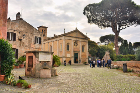 Ostia Antica, Rome, Lazio, Italy-Next to the castle of Julius II stands the Renaissance village of Ostia Antica, of medieval origin.のeditorial素材