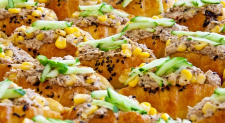 Bread breakfast food green healthy lifestyle lunch salads sandwiches vegetables tuna onions...