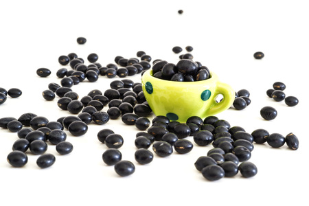 Health natural more black soybeans in white