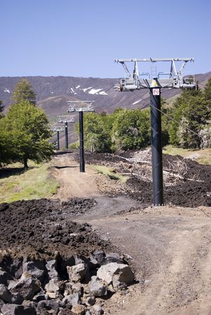 Cableway Of North Etnaの写真素材