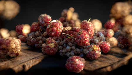 3D rendering of a Currants on the basket with the fresh condition inside the kitchen