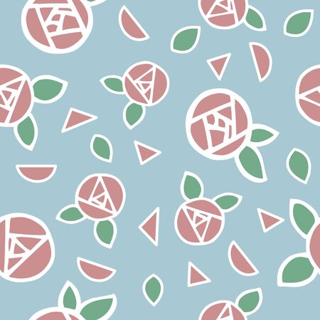 Seamless pattern of roses illustration backgroundのイラスト素材
