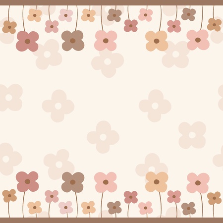 Frame of flowers with empty space のイラスト素材