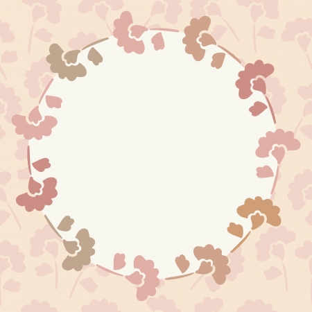 Frame of flowers with empty space のイラスト素材