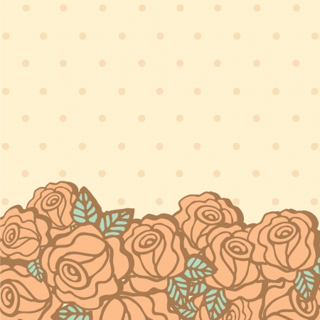 Rose flower on empty space のイラスト素材