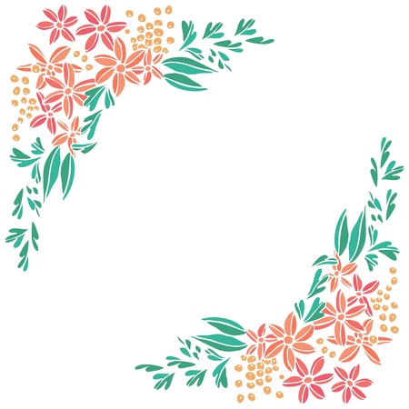 Flowers frame background.のイラスト素材