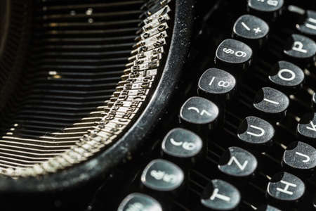 old typewriter, close-up