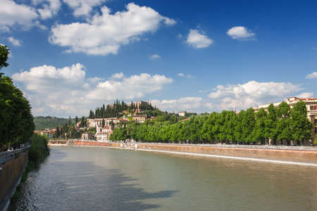 Embankment of river Adige