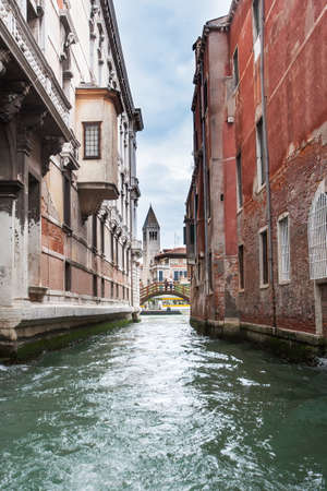 ITALY, VENICE - MAY 06, 2012: beautiful small canalのeditorial素材