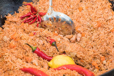 Uzbek pilaf in the market