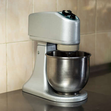 Silver food electric mixerの写真素材