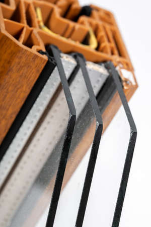 Plastic window profile with triple glazing