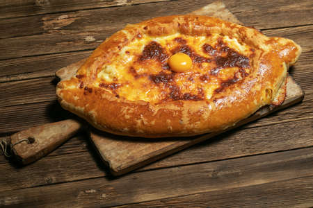 Ajarian traditional flatbread - khachapuri or hachapuriの写真素材