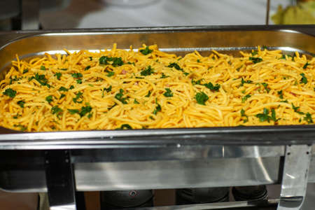 Fried vermicelli or Fried Rice Noodles bihun gorengの写真素材