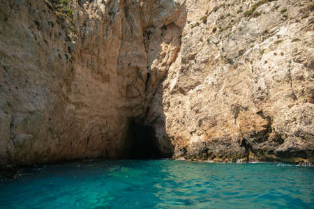 Zakynthos, Greece. Blue caves of the island of Zakynthos.の写真素材