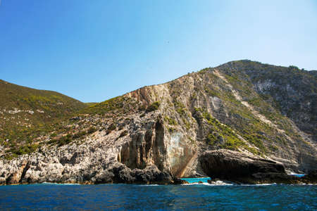 Zakynthos, Greece. Blue caves of the island of Zakynthos.の写真素材