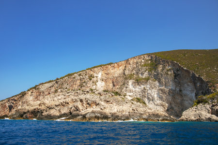 Zakynthos, Greece. Blue caves of the island of Zakynthos.の写真素材