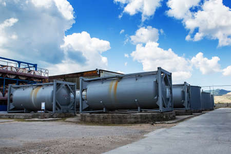 factory equipment for the production of alcoholの写真素材