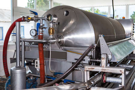 factory equipment for the production of alcoholの写真素材