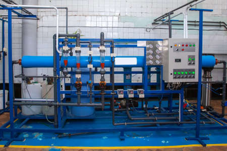 factory equipment for the production of alcoholの写真素材