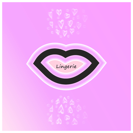 Lingerie modern template. Woman fashion and beauty concept.のイラスト素材