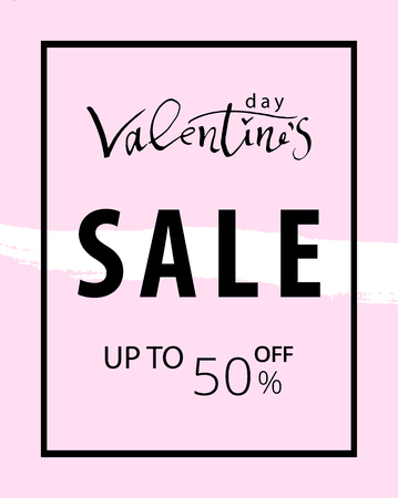 Valentine s Day Sale Banner. Trendy Romantic Elegant background for invitation cards, posters, greetings, wallpaper, social media,seasonal clearance. Vectorのイラスト素材