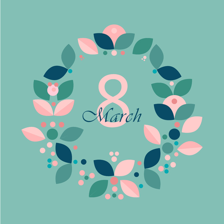 Beautiful Floral Frame or Floral Wreath Border. Cute decorative background for wedding invitations, greeting cards, birthday, etc. Vector illustration.のイラスト素材
