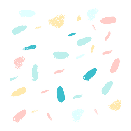 Artistic Confetti Pattern with simple hand drawn abstract textures. Creative unusual colorful background. Contemporary art. Vectorのイラスト素材