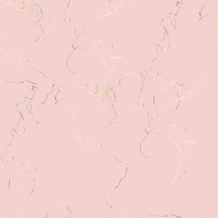 Gold foil outline abstract seamless pattern design. Golden trendy chic backgroundのイラスト素材