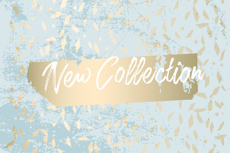 Worn Marble Gold and Pastel advertising background. Fashion artistic template for new collection sign board or sale banner design. Trendy chic and vintage old texturesのイラスト素材