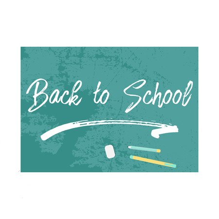 Back to School flat pastel colorful illustration. School education conceptのイラスト素材