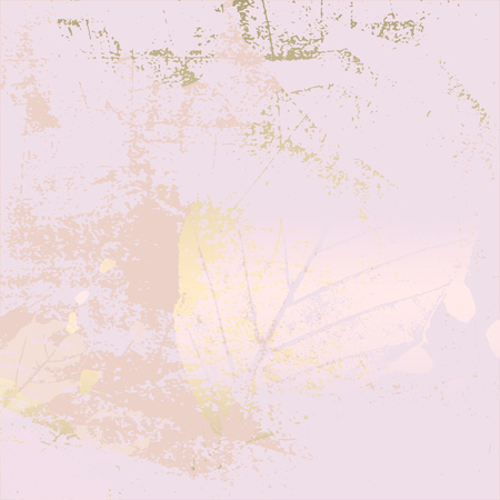 Autumn foliage rose gold blush background. Chic trendy print with botanical motifsのイラスト素材