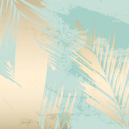 Autumn abstract foliage rose gold blush background. Chic trendy print with botanical motifsのイラスト素材