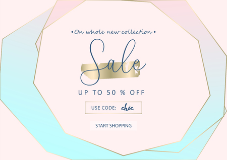 Trendy minimal chic geometric gradient background with gold abstract frames. Creative layout for advertising, banners, invitations, business cards, wedding templates, fashion header, web, social mediaのイラスト素材