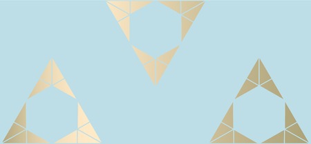 Trendy Chic pastel colored background with Gold geometric shapes. Abstract unusual worn textures for...
