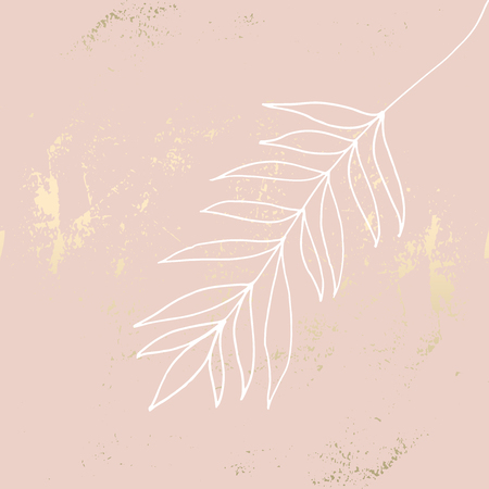 Tropical Worn Floral pastel rose gold marble pattern for wallpaper, textile, flooring, interior design, wedding invitation, fashion banners. Chic background for your design made in vectorのイラスト素材