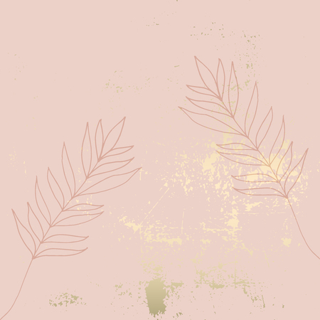 Tropical Worn Floral pastel rose gold marble pattern for wallpaper, textile, flooring, interior design, wedding invitation, fashion banners. Chic background for your design made in vectorのイラスト素材