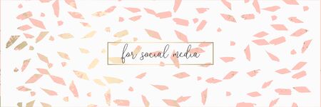Autumn collection trendy chic gold blush background for social mediaのイラスト素材