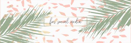 Autumn collection trendy chic gold blush background for social mediaのイラスト素材