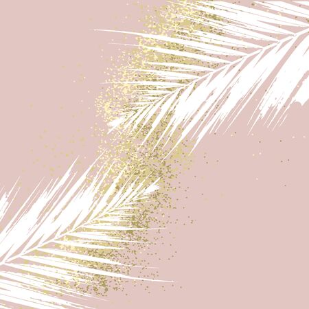 Elegant luxury nude rose pink blush and gold glitterのイラスト素材