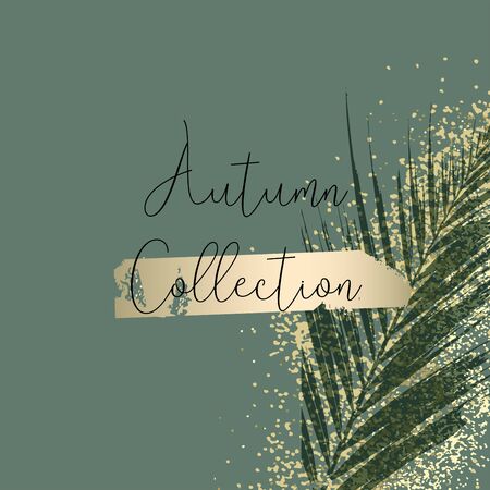 Autumn collection trendy chic gold blush background for social media, advertising, banner, invitation card, wedding, fashion headerのイラスト素材