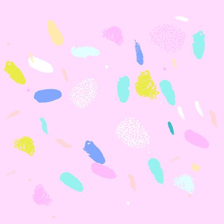 Artistic Confetti Pattern with simple hand drawn abstract textures.のイラスト素材