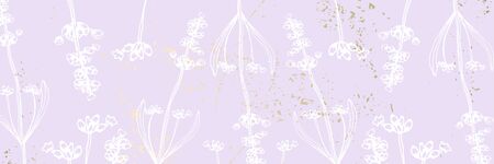 Trendy Elegant Floral pastel blush Lavender Gold texture backdropのイラスト素材