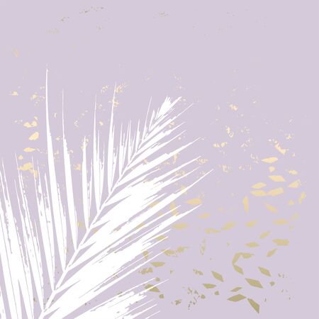 Autumn abstract foliage rose gold blush background. Chic trendy print with botanical motifsのイラスト素材